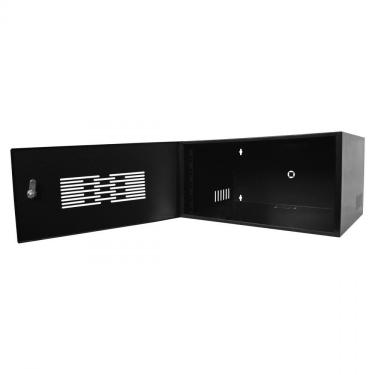 Imagem de Mini Rack Max Eletron 19 05 X 350mm Porta Perfurada - Preto