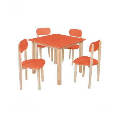 Imagem de Kit Colore Mesa Com 4 Cadeiras Infantil Laranja