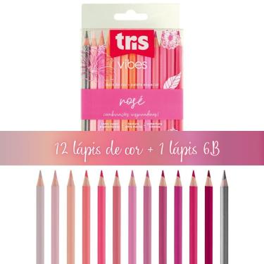 Imagem de Lápis De Cor 12 Cores Tons Rosé Vibes - Tris