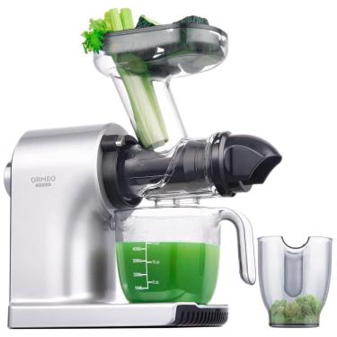 Imagem de Extrator de Sucos ORMEO HOME com Tecnologia de Extração Lenta a Frio e Boca de Alimentação Ampla de 9,14 cm para Vegetais e Frutas