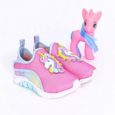 Imagem de Tênis Infantil Feminino Kidy Mais Rosa Tie Dye com Unicórnio, 32, Rosa