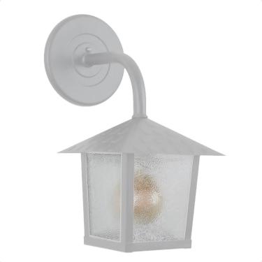 Imagem de Arandela Colonial Nina Quadrada Vidro Pontilhado E27 Bivolt Branco