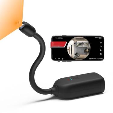 Imagem de Cuifati Minicâmera De Segurança Com Lente Panorâmica 360 Graus E Interfone Bidirecional, Para Áreas Internas, Garagem Crianças Pequenas, Configuração Flexível