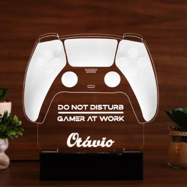 Imagem de Luminária Abajur Gamer LED Branco - Bold