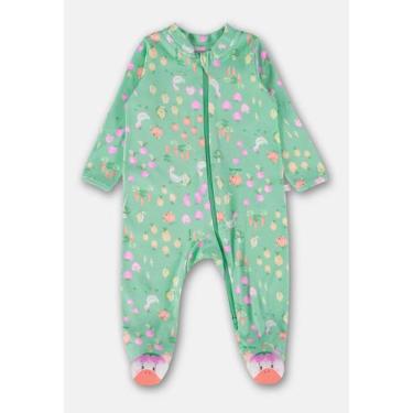 Imagem de Macacão para Bebê Unissex em Suedine Comfy Up Baby, Verde, PR