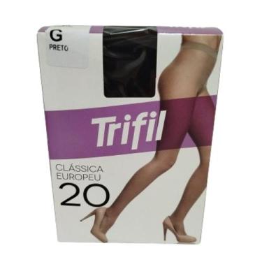 Imagem de Meia-Calça Clássica Europeu Fio 20 Preta Grande - Trifil