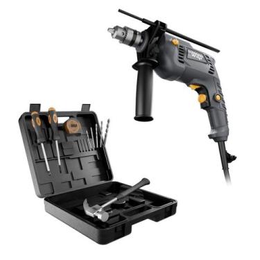 Imagem de Parafusadeira e Furadeira de Impacto 3/8" Wap Wf-700k10, com 11 Acessó
