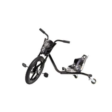 Imagem de Triciclo Drift 360° para Crianças, Pedal com Roda Grande, Design Esportivo, Preto e Colorido (MD01)