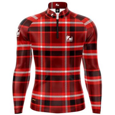 Imagem de Camiseta Camisa Blusa Agro Xadrez Rodeio São João Com Zíper Proteção U