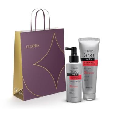 Imagem de Combo Eudora Siàge Estimula o Crescimento Men: Tônico Capilar 100ml + Shampoo 250ml + Sacola