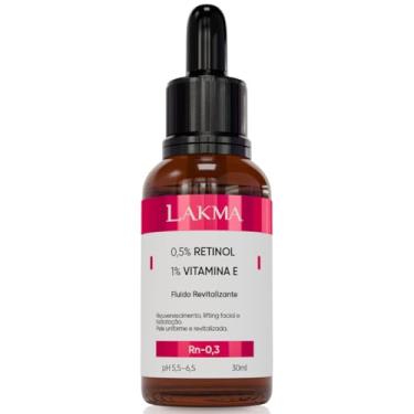 Imagem de Serum Facial Lakma Retinol 0,5% + Vitamina E 1% Skincare Home Care Todos os Tipos de Pele Antirugas