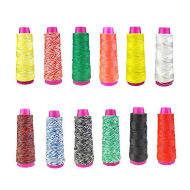 Imagem de AMEYXGS Tiro com arco 110 m material de corda de arco Dacron fio para fazer corda (preto + vermelho)