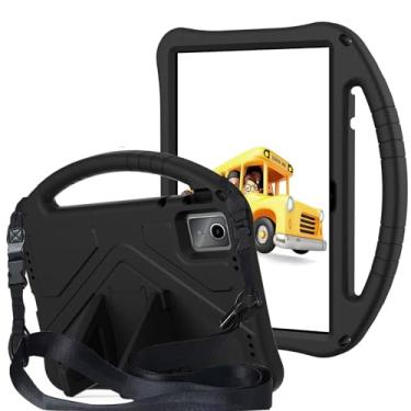 Imagem de QYiiD Capa infantil para Lenovo Tab M11 /Tab K11 27.9 cm 2024, proteção leve com alça conversível e alça de ombro infantil para Lenovo M11 (TB330FU / TB330XU), preta