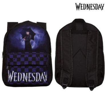 Imagem de Mochila Escolar Juvenil Feminina Grande Wandinha Reforçada - TOYS 2U