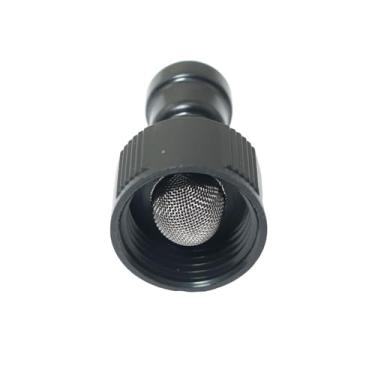 Imagem de PZRT Adaptador de torneira padrão europeu padrão americano conector grande POM plástico 3/10.2 cm fêmea para 1/10.2 cm reto para osmose filtro de água dispensador de água potável preto