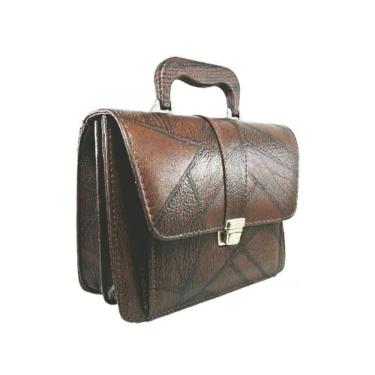 Imagem de Pasta Ccb Bolsa Executiva Capanga Costurado Marrom R0645