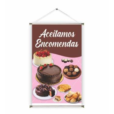 Imagem de Banner pronto Encomendas Doces BA 141 medida 45x70 cm arte pronta