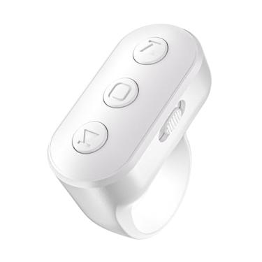 Imagem de Remoto de anel de rolagem para TikTok YouTube IG Short Video Landscape Portrait, Fingertip Wireless Scroller Page Turner Clicker para Kindle APP compatível com iPhone iPad Android Phone Tablet (branco