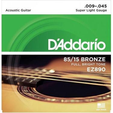 Imagem de Encordoamento DAddario violão aço 09 EZ890 1a corda extra