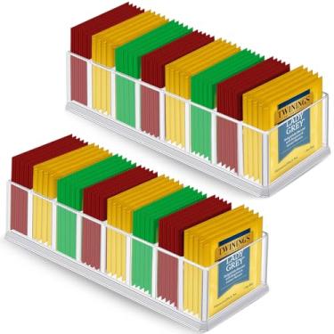 Imagem de Organizador de saquinhos de chá, despensa de cozinha, armário, suporte de gaveta de alimentos de bancada – para café, pacote de açúcar, sacos de bebidas, doce, ketchup, saquinhos de especiarias,