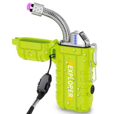 Imagem de Isqueiro de plasma Laffizz à prova d'água USB recarregável ao ar livre