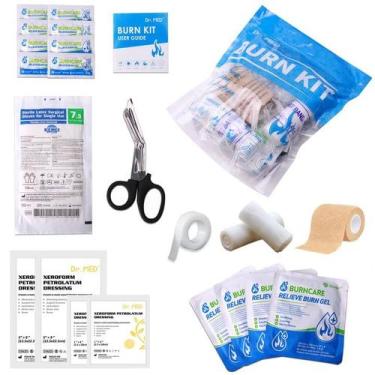 Imagem de Kit Burn Dr. Med com 4 curativos Burn 10x10cm, 8 Burn Gel de 3,5 g