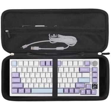 Imagem de Capa rígida de armazenamento para teclado mecânico EPOMAKER Ajazz AK820 Pro 75% sem fio – Estojo de viagem para teclado EPOMAKER P75/Aula F75/Galaxy70/Aula F75/MAX (caixa para venda) (preto)