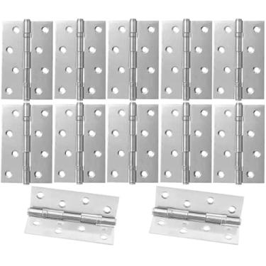 Imagem de 12 dobradiças de porta prateadas de 7,6 cm para janela, móveis, caixa de madeira, baú, janela, tampa de caixa, dobradiças de porta 304 de prata durável para uso doméstico