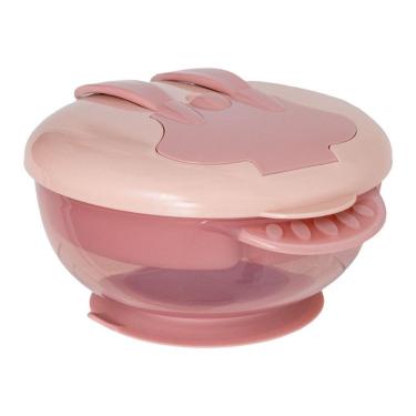 Imagem de Kit Refeição Infantil Buba Com Compartimento E Talheres Rosa