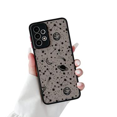 Imagem de ZTOFERA Capa para Samsung Galaxy A53 5G, capa de telefone fofa com estampa de planeta céu estrela translúcida fosca rígida PC traseira à prova de choque de silicone para Galaxy A53 de 6,5 polegadas