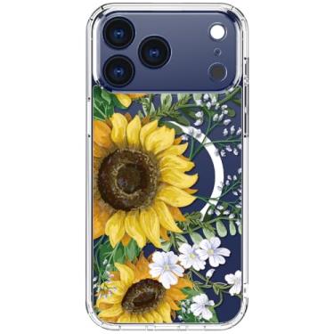 Imagem de ICEDIO Capa para iPhone XX Pro Max com protetor de tela – Compatível com carregamento sem fio, proteção aprimorada da câmera, capa transparente com design floral moderno para mulheres – Lindos