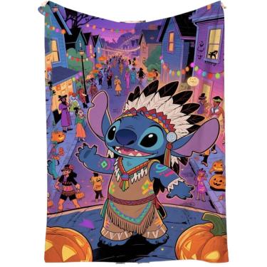 Imagem de Cobertor SANMU Flannel Halloween Stitch Cos Wizard Bats