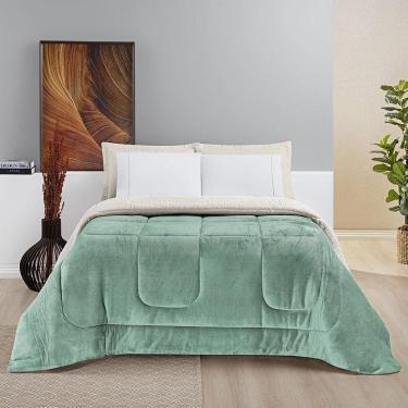 Imagem de Coberdrom Sherpa E Flannel Everest Queen Manta Alta 150g 01 Peça - Alecrim