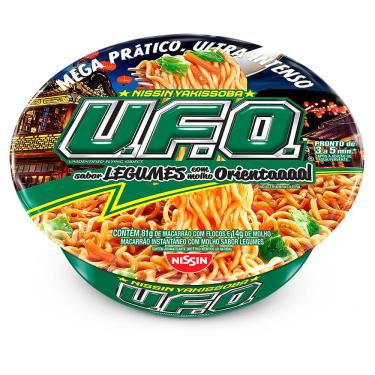 Imagem de Macarrão Instantâneo Nissin U.F.O. Yakissoba Legumes com Molho Oriental 95g