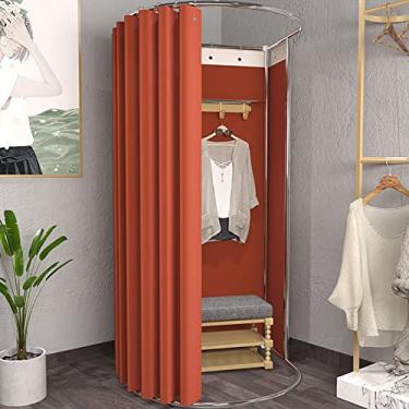 Imagem de JMCAJIE Vestiário, provador móvel, shopping center de escritório vem com função de absorção de ferro para proteger melhor a privacidade móvel, fácil de montar e desmontar barraca de privacidade