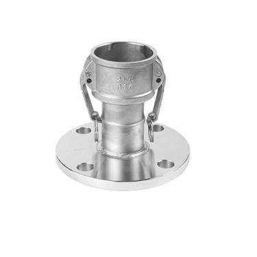 Imagem de Acoplamento rápido de aço inoxidável 304 tipo C com flange PN10 fêmea conexão rápida tubo de óleo tipo alça tubo de óleo de conexão rápida (com flange-DN20)