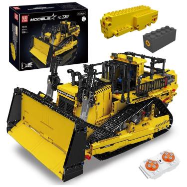 Imagem de Kit de Construção Escavadeira com 1830 Peças para Crianças, Mould King, Amarelo