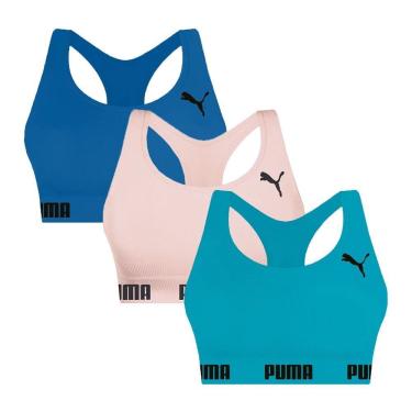 Imagem de Kit 3 Tops Puma Nadador Sem Costura Feminino
