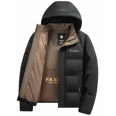 Imagem de Casaco Masculino Bege com Capuz Isolamento Térmico ElaShopp