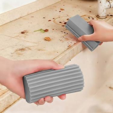 Imagem de Esponja de pó úmida - Escova de limpeza reutilizável para persianas domésticas, vidro, tábuas de chão e lavanderia