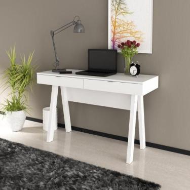 Imagem de Escrivaninha Com 2 Gavetas Multimóveis Cr25031 Branca - MULTIMOVEIS