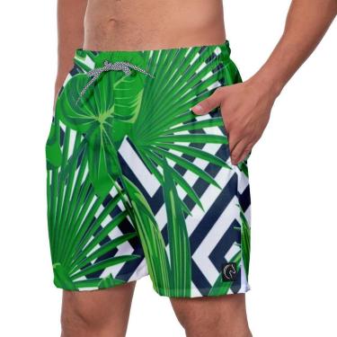 Imagem de Short Praia Premium Masculino Academia Fitness Caminhada Floral-Masculino