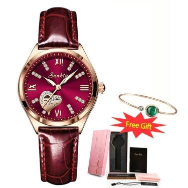 Imagem de Relógio Feminino Lige 9966 à Prova D'água Ouro Vermelho