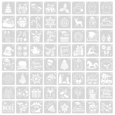 Imagem de Estênceis para pintura, pequenos estêncis reutilizáveis de 7,6 cm para artesanato, ornamento, molde de tinta, estêncil, para cartão de parede, placas de madeira, porta-copos para decoração de casa