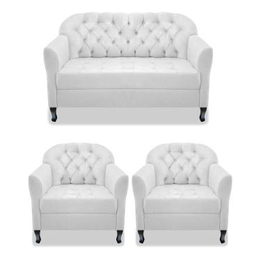 Imagem de Kit Namoradeira E 02 Poltrona Julia A02 Branco