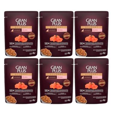 Imagem de Granplus Sachê Gatos Adultos Gourmet Sabor Salmão 85g 6 Unid