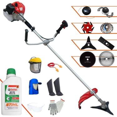 Imagem de Roçadeira 8 Em 1 Anmax Cg520p 52cc 2,2hp + Epi + Óleo Stihl