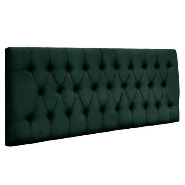 Imagem de Painel Suspenso Cabeceira Dubai 1,58m Para Cama Queen Size Suede Verde - Aurora Line