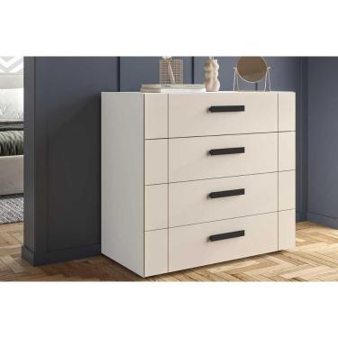 Imagem de Cômoda Solteiro Lisboa C- 4 Gavetas Branco-creme - Politorno