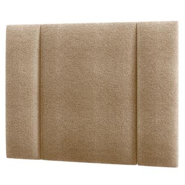 Imagem de Cabeceira Estofada Cama Box Solteiro Com Led Moderna 90 Cm Cor:buclé Bege